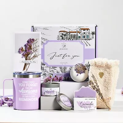 Personalized Lavender Spa Gift Basket For Women Birthday Mother's Day Gifts I... • $32.77