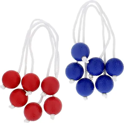 Ladder Toss Replacement Bola Strands – 3 Blue 3 Red Ball (6 Bolas) • $17.14