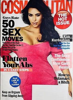 Cosmopolitan Magazine Kim Kardashian August 2011 RARE In Australia USA Edition • $37.50