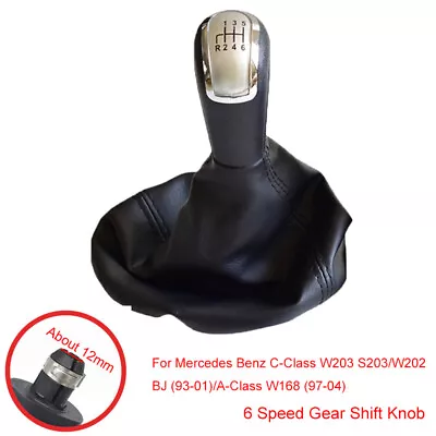 Gear Shift Knob 6 Speed Manual For Mercedes Benz C-Class W203 S203 A-Class W168 • $16.99