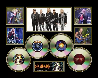 Def Leppard 2018 Hysteria Tour Signed Photo Poster L E Framed Memorabilia • $129.99