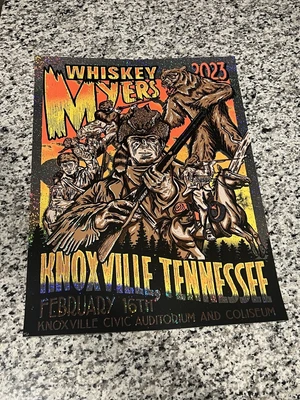 $145 • Buy Whiskey Myers Concert Poster Knoxville, TN  Reticles Version  40/76 Print 2023