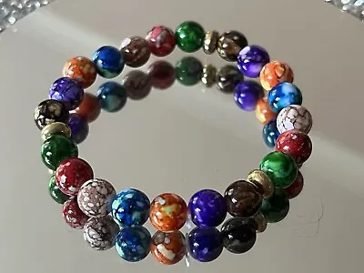 STUNNING STRETCHY CHAKRA BEADED BOHO BRACELET Meditation Yoga Healing Reiki • £1.50