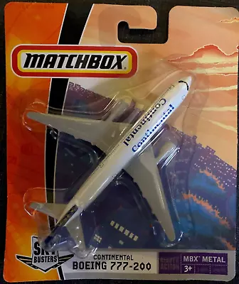 New Matchbox - Sky Busters - Boeing 777-200 - Continental Tampo • $9.95
