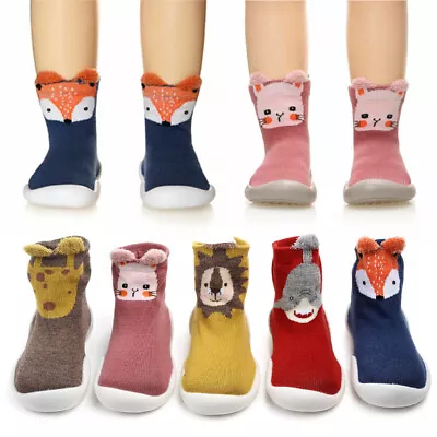 £5.82 • Buy Baby Toddler Anti-slip Slippers Floor Bed Socks Kids Cotton Shoes Warm Winter