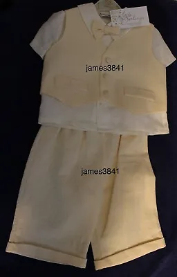 Little Darlings Baby Boys CHRISTENING WEDDING PAGE BOY OUTFIT SET Ivory 18 M NEW • £50