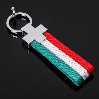 ITALY Flag Key Chain Italian Car Motorcycle Keychain Key Ring Keyfob Universal • $10.44