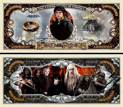 Lord Of The Rings Million Dollar Bill Play Funny Money Novelty Note +FREE SLEEVE • $1.69