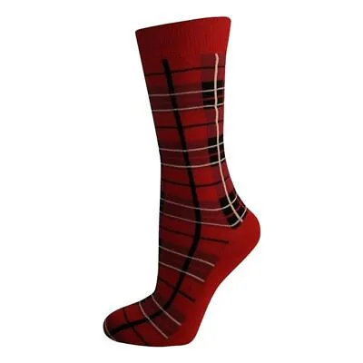 Novelty Red Green Purple.....Tartan Scottish ANKLE Socks Men Ladies Sizes • £4.39