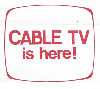 Vintage Cable TV Is Here! Brochure-Continental Cablevision-Saco ME-Television • $27.50