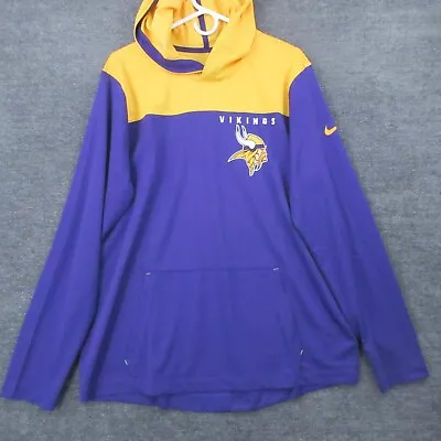 Nike Minnesota Vikings Hoodie Mens Large Hooded Pullover Polyester Activewear • $24.99