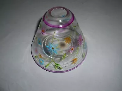 $13.88 • Buy Yankee Candle Glass Colorful Floral Shade Cover