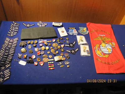 Mix Lot Of Pins Medals Buttons Patches Military Collectibles AIR FORCE Army Navy • $39.99