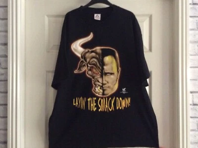 £100 • Buy The Rock Vintage 1999 WWF T-Shirt WWE Retro Wrestling Dwayne Johnson XL
