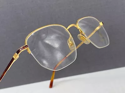 Faconnable Eyeglasses Frames Men Woman Gold Half Rim Large XL Vintage FT 105 • £77.24