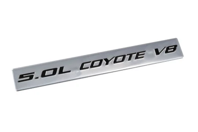 $11.12 • Buy 2011-2023 Ford Mustang GT & F150 5.0 Coyote V8 Emblem Silver W/ Black Lettering