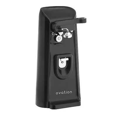 Electric Can Opener Bottle Opener Knife Blade Sharpener 3 In 1 Black 80W Ovation • £18.49