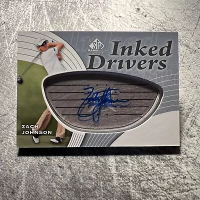 2012 SP Game Used Edition Inked Drivers Silver Steel Zach Johnson #ID-ZJ Auto A2 • $39.99