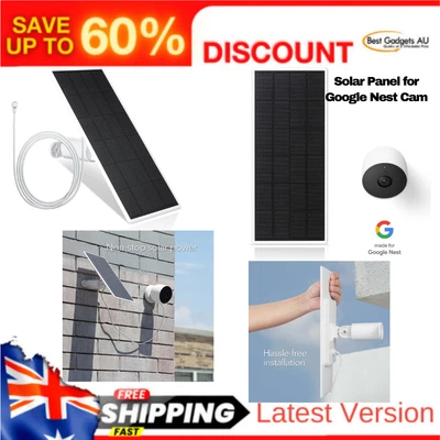 $109.62 • Buy Wasserstein Solar Panel For Google Nest Cam Outdoor Or Indoor, Battery - 2.5W