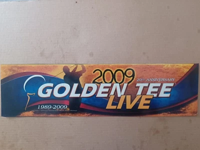 $9.99 • Buy Original Vintage ITS Golden Tee Live 2009 Arcade Marquee Translight Header