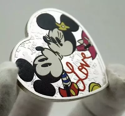 Disney Gifts Mickey And Minnie Mouse Commemorative Coin- Love Heart Shaped Coin • £7.99