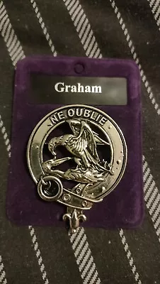 Scottish Family  Clan Graham With Coat Of Arms  Badge • £1.99