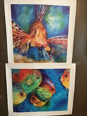 2 Marcia Baldwin Seriolithographs Tropical Fish Signed Numbered Colorful Amazing • $24.99