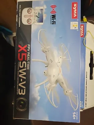 Cheerwing Syma X5SW-V3 White WiFi FPV Quadcopter Drone With Camera 4Channel 14+ • $25.05