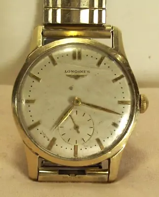 1952~longines~232~10k Gold Filled Men's 17j Working Vintage Swiss Wrist Watch~ • $103.50