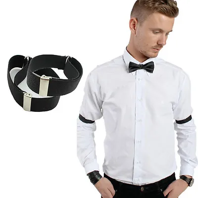 2pcs Adjustable Shirt Sleeve Holders Arm Bands Mens Womens- 7 Colours Available • £3.95