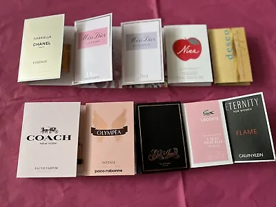 £15.95 • Buy 🆕❤️💙Joblot 10 High End Designer Perfume Samples Womens DIOR LACOSTE P RABANNE