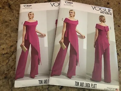 🌺 Vogue #v1869 - Designer Tom & Linda Platt - Ladies Pattern 8-16 / 16-24 Ff • $15.19