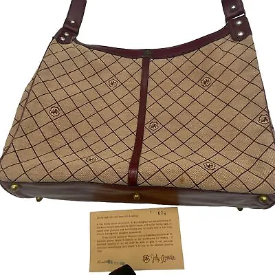 Vintage John Romain Brown Tan Shoulder Bag With Original Insert April 1988 • $64.99