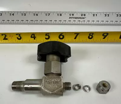 Matheson Gas Valves LMT 4374 1/4  MPT X 1/4 Tube 316L S/S New Tube Ferrules • $56.80