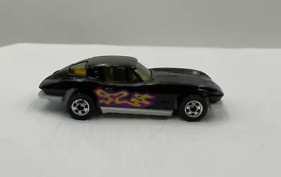 Vintage Hot Wheels McDonalds 1963 Chevy Corvette Split Window Black Die Cast • $7.99