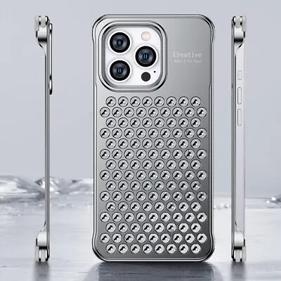 Aluminum Alloy Metal Case Hollow Heat Dissipation Cover For IPhone 14 15 Pro Max • $22.99