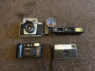 Vintage Cameras Job Lot X4 Kodak Miranda Boots 110 Auto Snap Ax Instamatic • £20