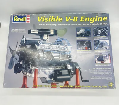 $49.99 • Buy Revell Visible V-8 Engine 1/4 Scale W Moving Pistons + Crank Model Kit Open Box