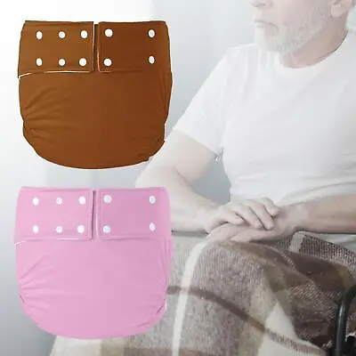 2 Pieces Reusable Adult Pocket Nappy Cover Incontinence Pants For Old Man • £19.58