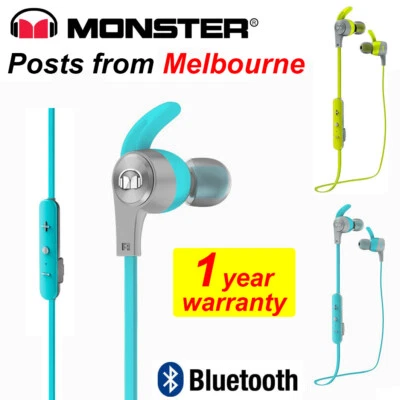 $21.99 • Buy MONSTER ISport Wireless Bluetooth TWS Sport Headphones Earphones Headset Earbuds
