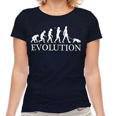 £9.95 • Buy Jack Russell Terrier Evolution Of Man Ladies T-shirt Tee Top Dog Gift Walker