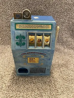 $25 • Buy Vintage Medley One Armed Banker 10 Cent Toy Pull Handle Slot Machine For Parts
