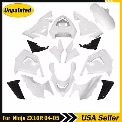 Unpainted Fairing Kit For Kawasaki Ninja ZX10R 2004 2005 ZX1000C ABS Body Work • $199.85