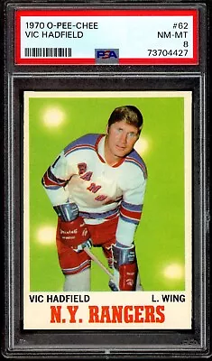 1970-71 OPC O-PEE-CHEE Hockey NHL #62 Vic Hadfield PSA 8 NM-MINT N Y Rangers • $129