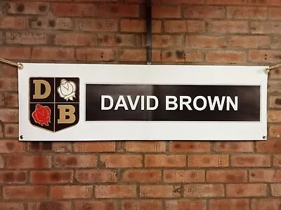 DAVID BROWN Case 1 PVC Heavy Duty WORK SHOP BANNER Garage Classic SHOW • £15