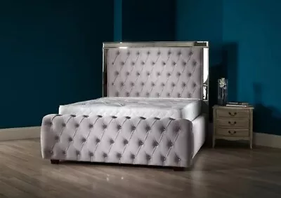 £749.99 • Buy Stylish Modern Design Mirror Chesterfield Bed, Mirror Bed, Bed Frame