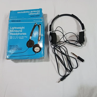 $13.99 • Buy Radio Shack Lightweight Monaural Headphones 20-210A