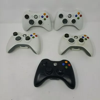 Lot Of 5 OEM Xbox 360 Controllers For Parts Repair Only(AS IS)  • $29.99