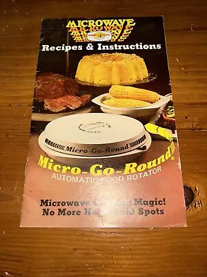 Nordic Ware Booklet Microwave Micro Go Round Recipes Instructions Auto B15 • $11.93