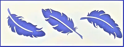 Flexible Stencil *FEATHERS* Bird Feather Card Making - 8cm X 21cm - 190micron • $2.75